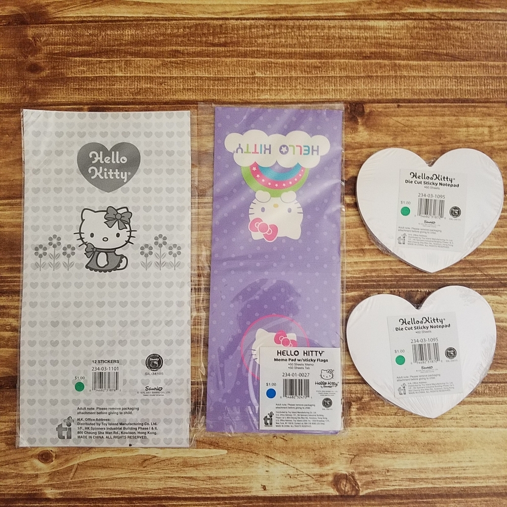 Hello Kitty Lavender Purple Magnetic Notepad & Sticker Set Sticky Notes Set - Picture 5 of 7